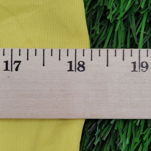 Vintage 70s MOD Polo Shirt Womens Medium 18x24 Yellow - Picture 5 of 11